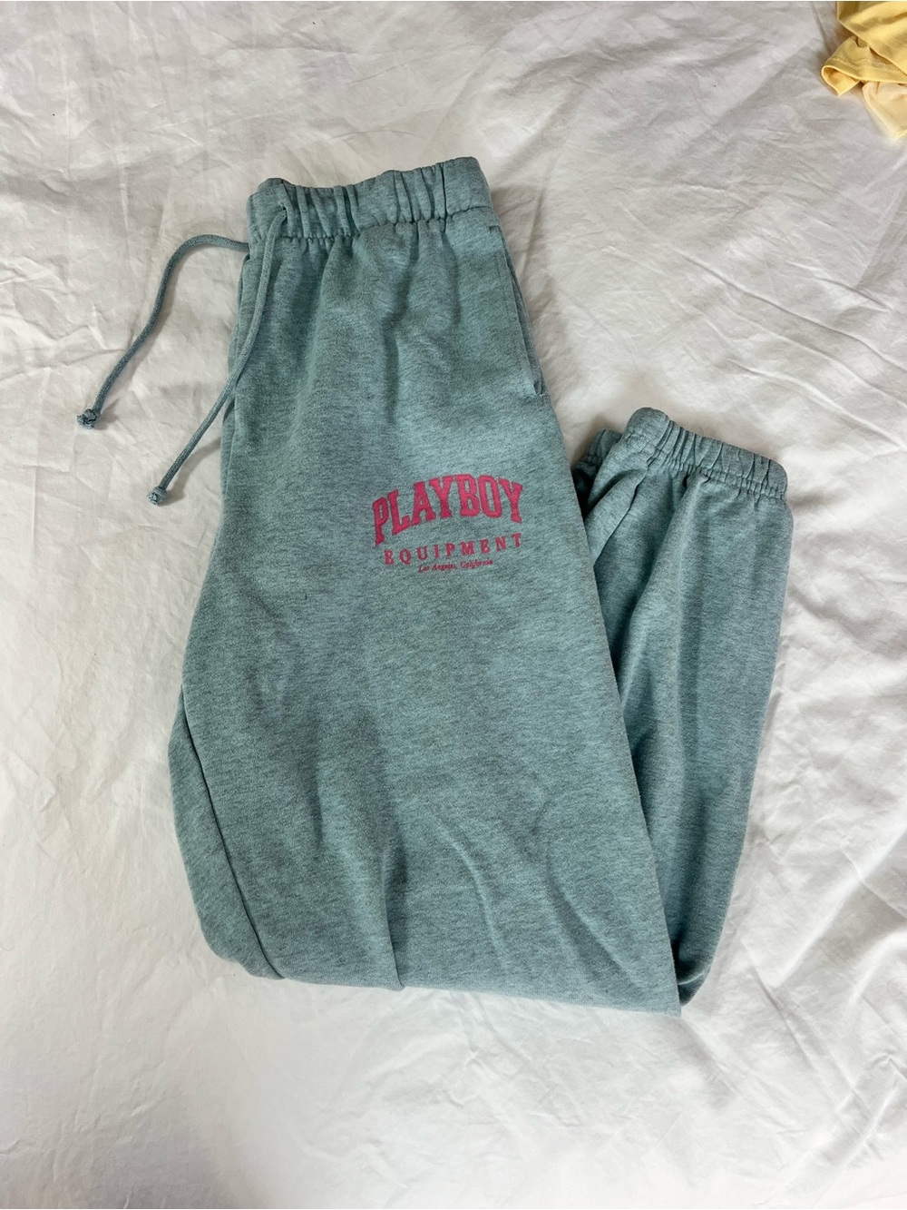 PLAYBOY Kids Teal Sweatpants with Pink Logo